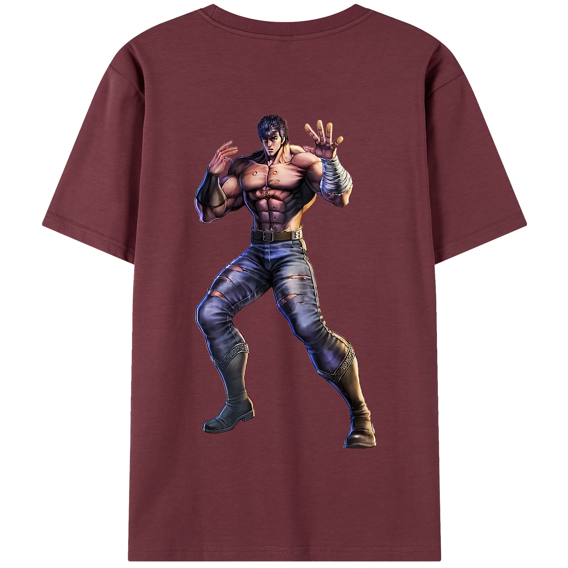 （画像用） 北斗の拳 Fist of the North Star 綿100％半袖Tシャツ（背面プリント）